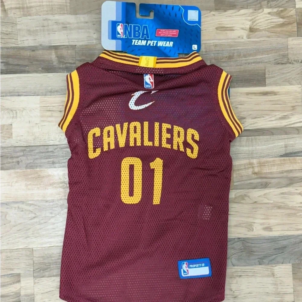Cleveland Cavaliers Dogs Basketball Jersey Pets First Mesh Shirt L 20-24 Lbs NBA